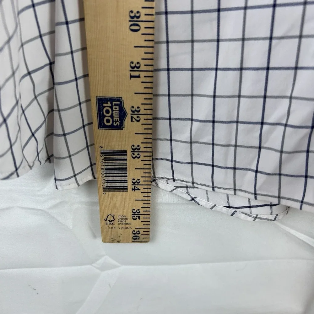 Polo Ralph Lauren Performance Long Sleeve Button Up‎ White Grid Check Men's 3XB